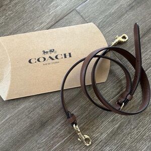 Coach Brown Leather Crossbody Replacement Strap Gold Hardware